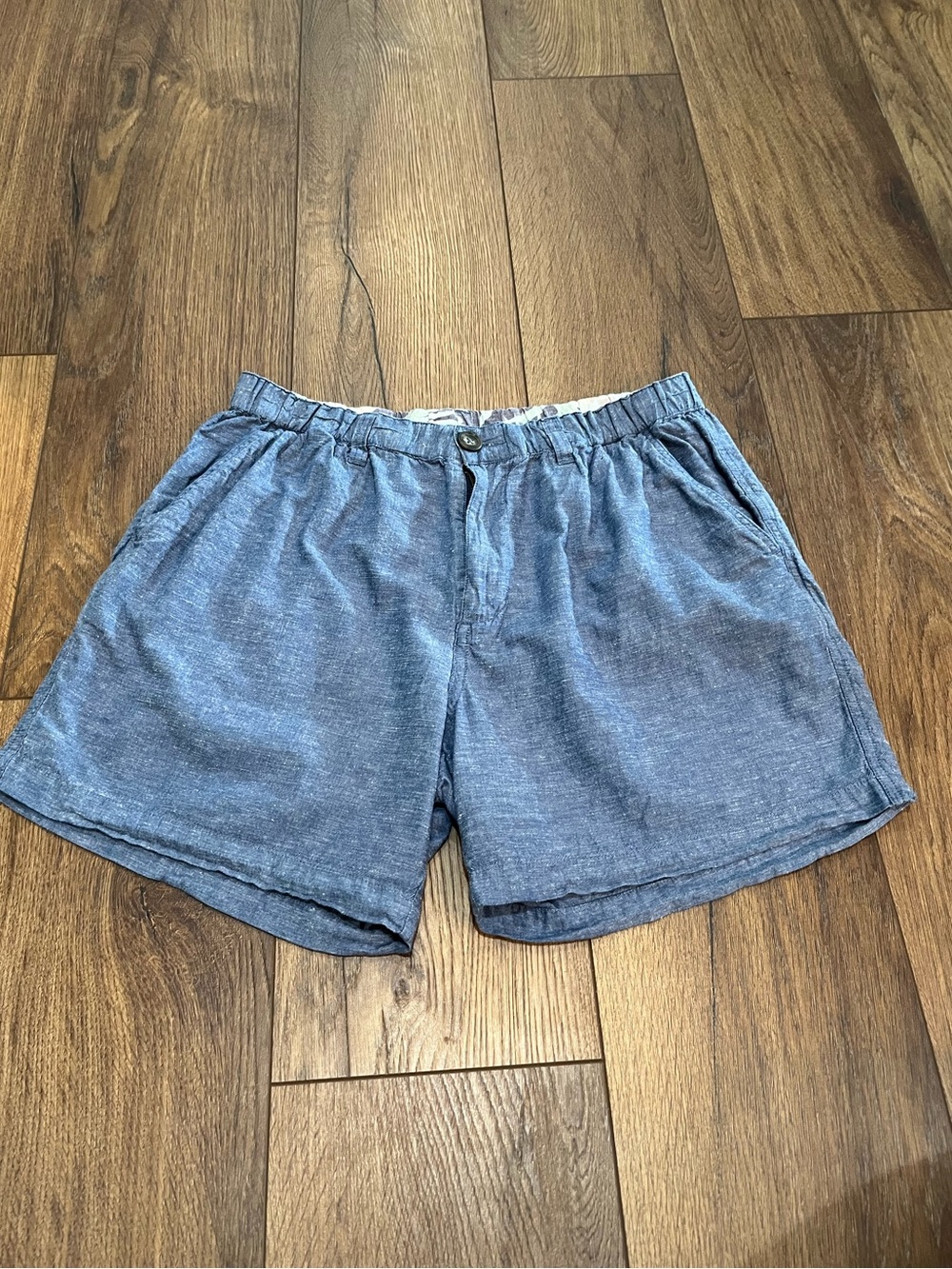 Chubbies Shorts Mens Large Blue Chino Stretch 5.5 Inseam Elastic Waist Casual
